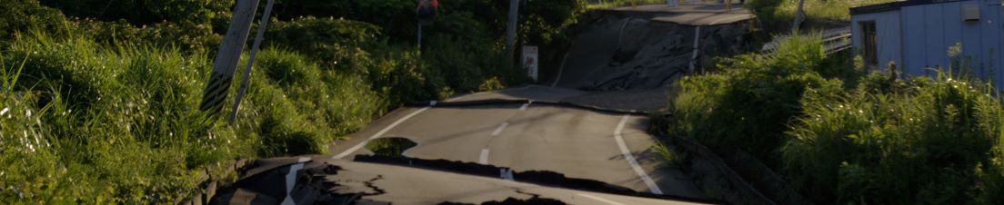 Landslide in Kashiwazaki, Japan